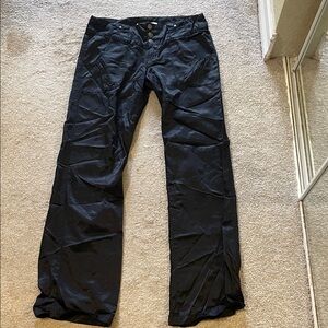 STATE Black satin Straight Leg Pants